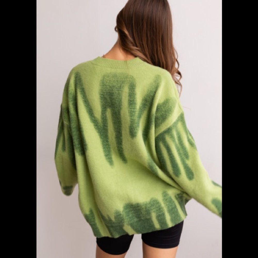 Spray Print Sweater - Picture 2 of 5
